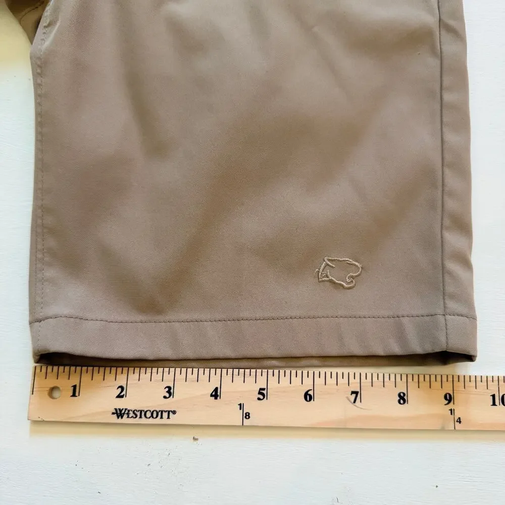 Lands End Boys School Uniform Khaki Active Chino Performance Shorts Size 16